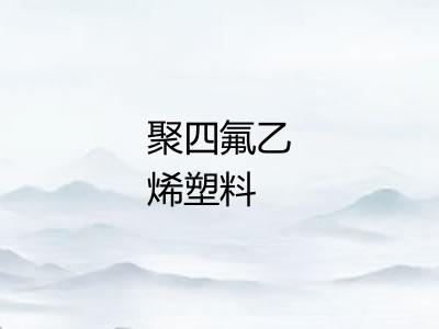 聚四氟乙烯塑料 聚四氟乙烯塑料